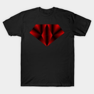 Red geometric diamond T-Shirt